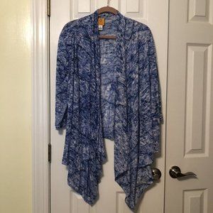 Rudy RD Petitie 1X open front colorful long sleeve cardigan